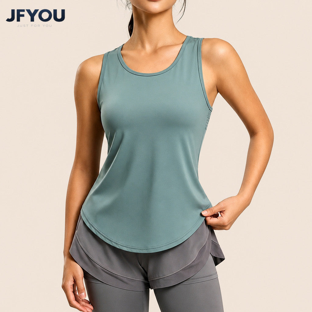 JFYOU  Women's Light Support Running Top Sports Tank Top Slim Top No Padded Gym Exercise Running