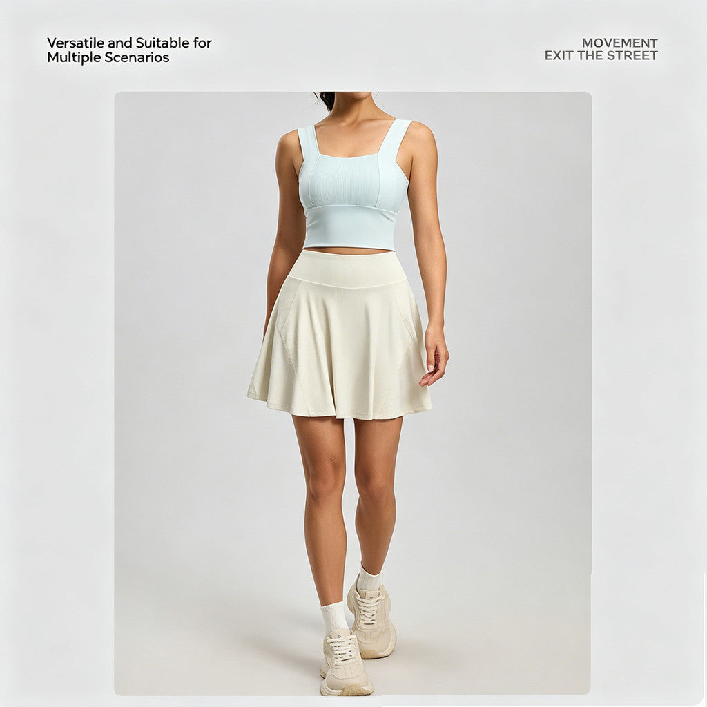 JFYOU Premium Active Skort Women Quick Dry High Waist Workout Tennis Skirt Built-in Safety Shorts