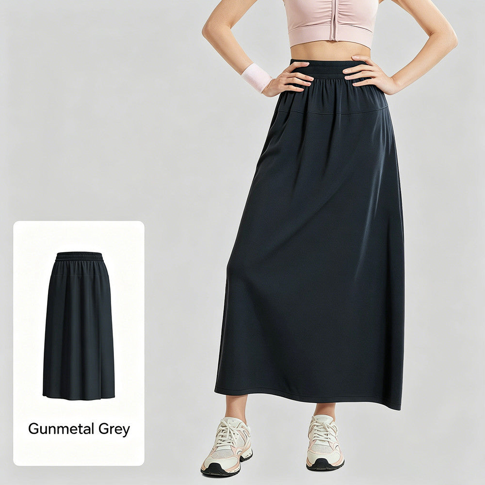 JFYOU 2-Way Convertible Skirt Pants for Women Elegant Maxi Skirt & Wide-Leg Pants in One