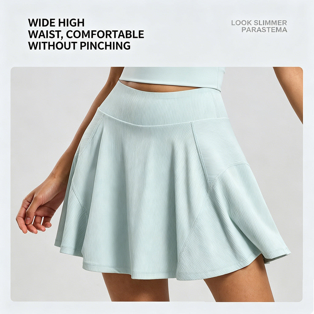 JFYOU Skirt Women's High Waist Skort 2 in 1 Running Tennis Skirt with Shorts Yoga & Fitness Skirt
