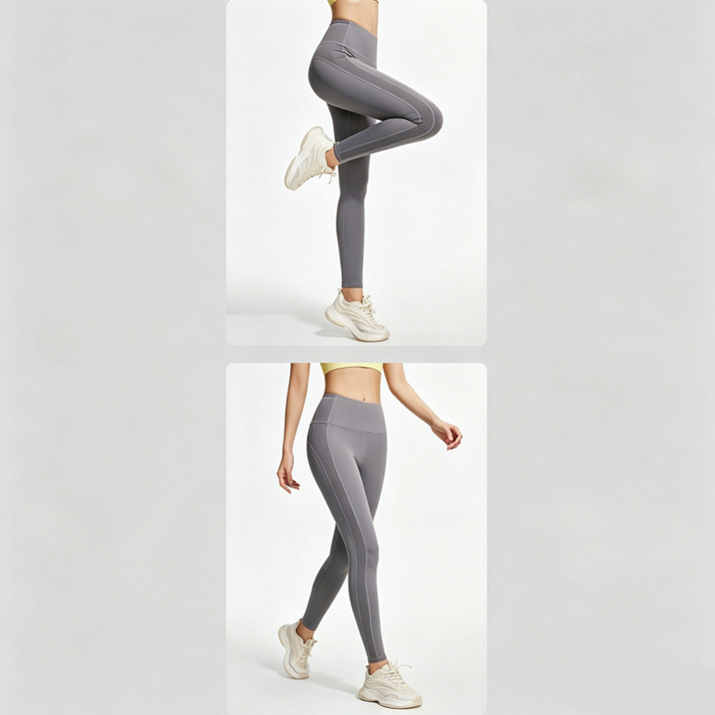 JFYOU Women's All Motion Striped Leggings Sport Legging for Yoga Running Gyn Workout