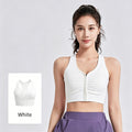 JFYOU Front Zip Sports Bra for Women | High Support Push Up Yoga Gym Workout Activewear Back Bra