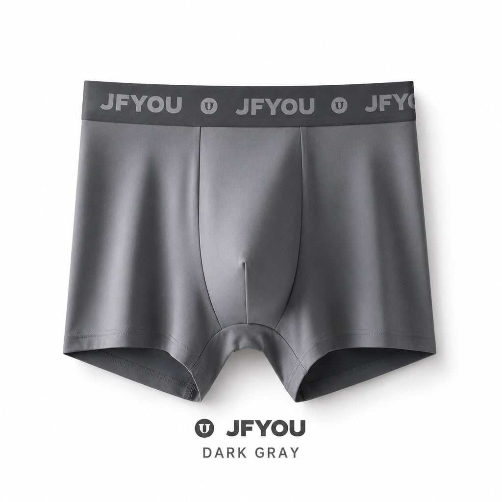 JFYOU Men's Boxer Briefs Ice Silk Cooling Underwear Soft Stretch U-Pouch Quick Dry Breathable
