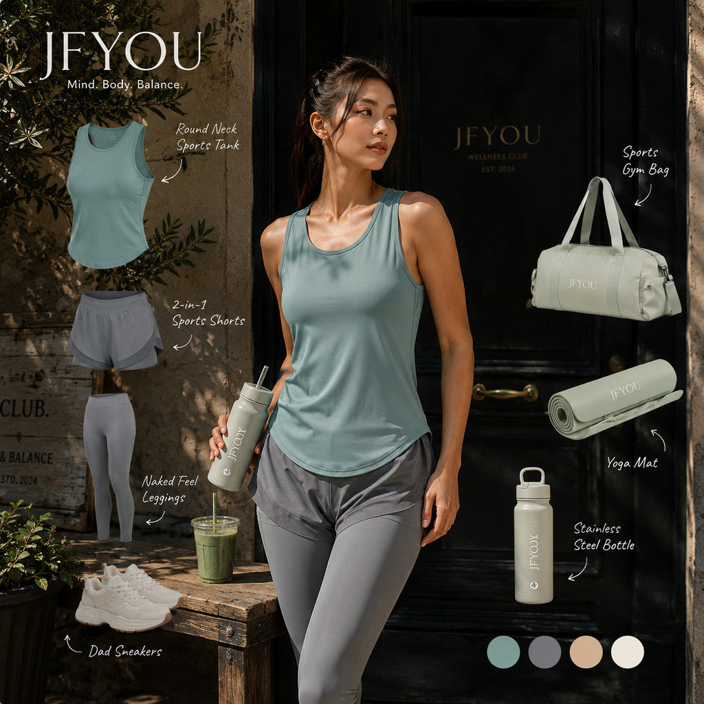JFYOU  Women's Light Support Running Top Sports Tank Top Slim Top No Padded Gym Exercise Running
