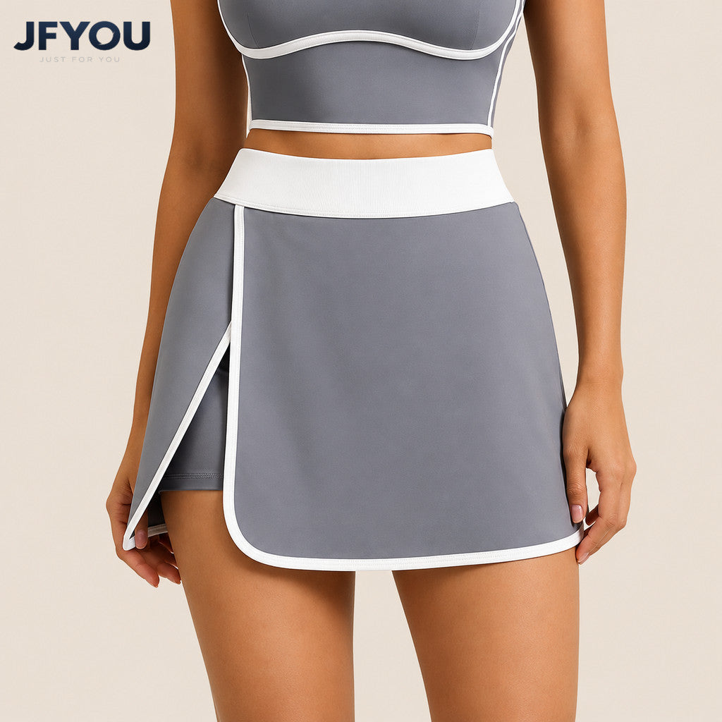JFYOU Women's Athletic Skort | Stretch Workout Skirt with Inner Shorts for Tennis Golf Running