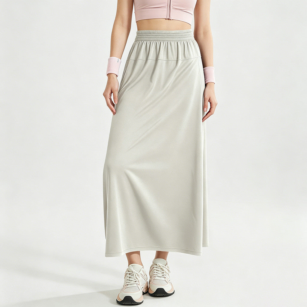 JFYOU Women's Convertible Maxi Skirt Pants | 2-Way Athleisure Wide Leg Pants