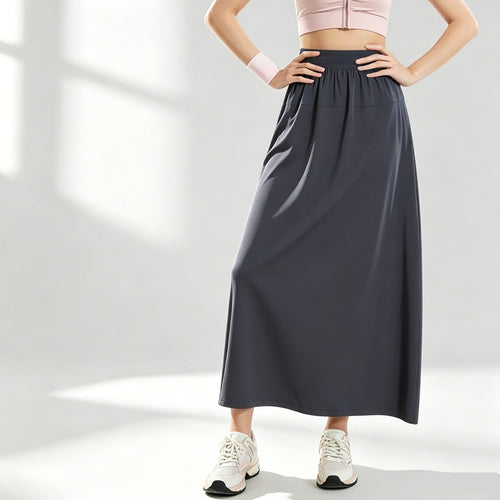 JFYOU 2-Way Convertible Skirt Pants for Women Elegant Maxi Skirt & Wide-Leg Pants in One