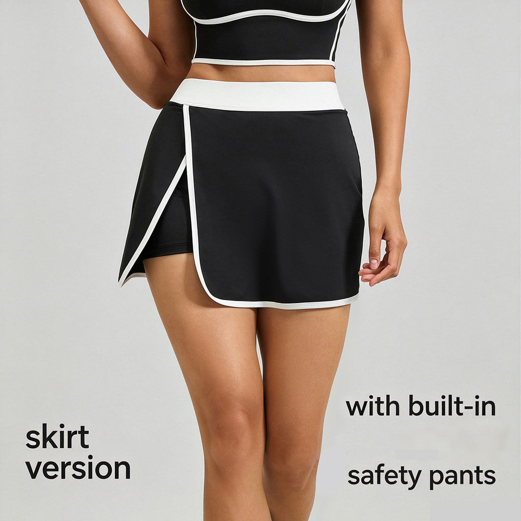 JFYOU Women's Tennis Skort with Built-in Shorts High Waist Athletic Golf Skirt Quick Dry Polyester