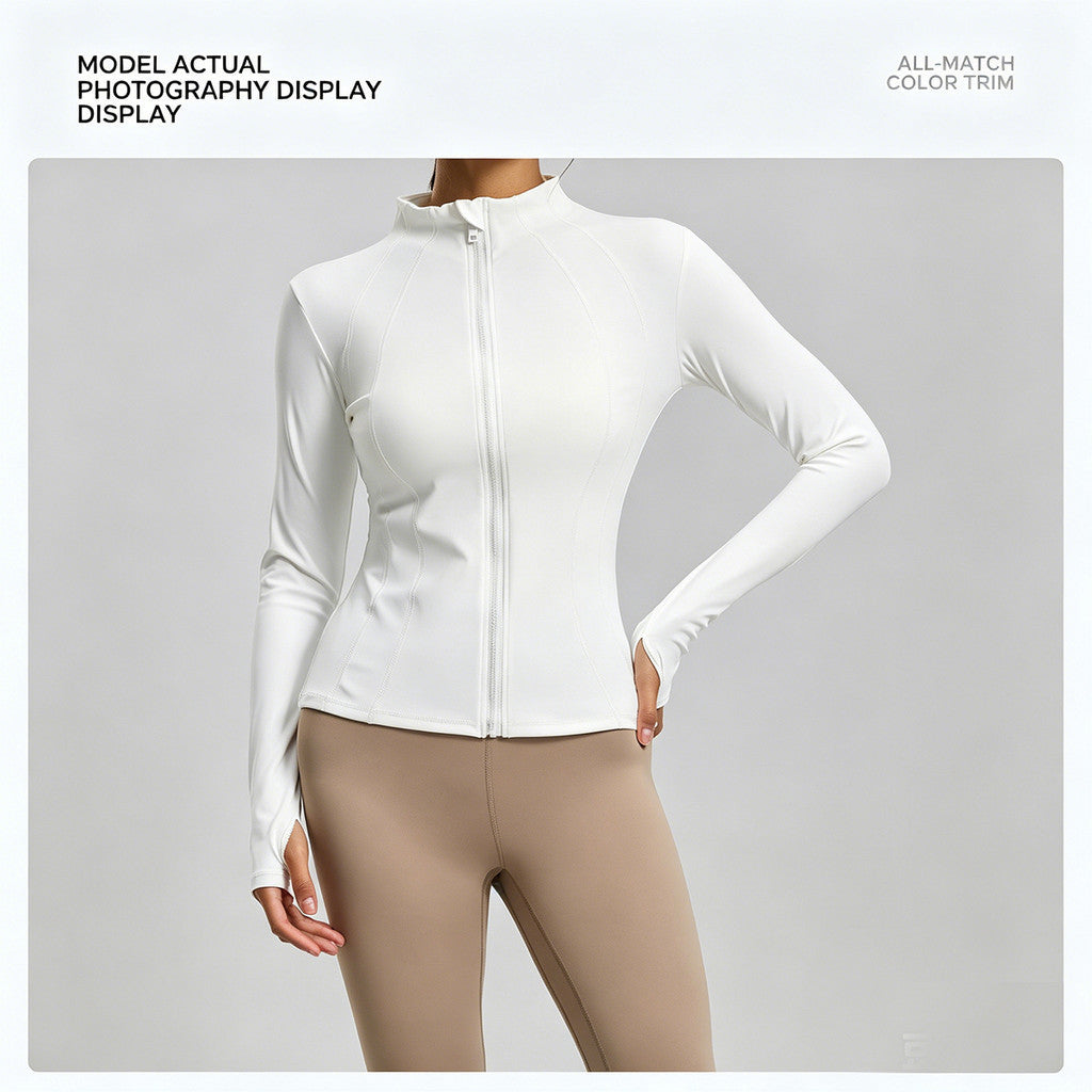 JFYOU Women's UV Protection Sports Jacket Slim Fit Zip Up Yoga Running Gym Jacket Lightweight