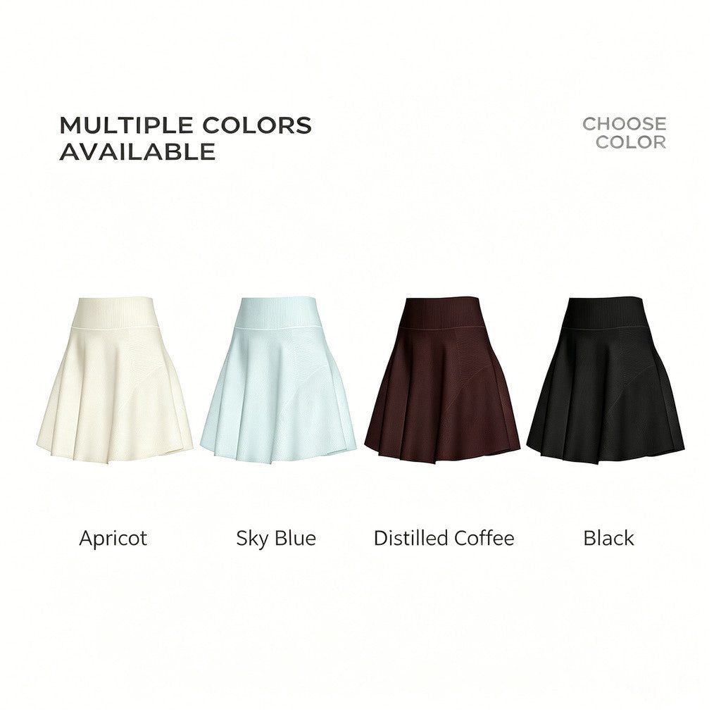 JFYOU Women's High Waist Tennis Skort Built-in Shorts Soft Stretch Active Skirt for Golf Running
