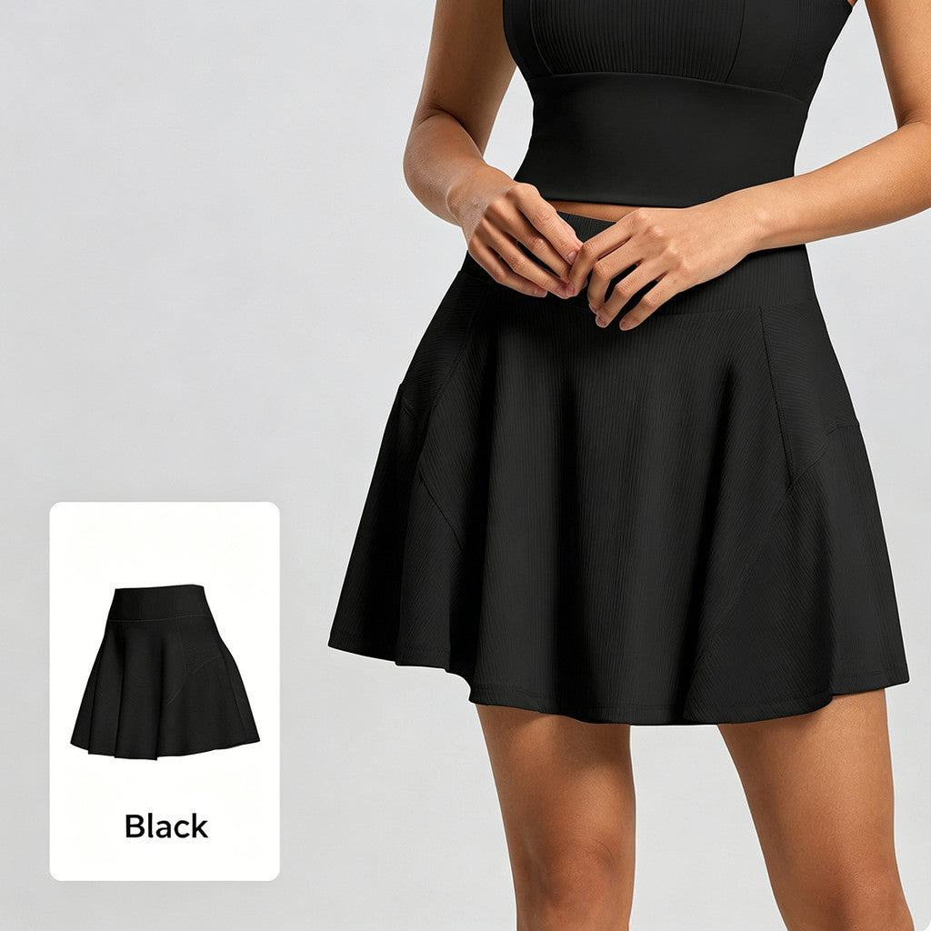 JFYOU Athletic Skort for Women High Waist Sports Skirt with Inner Shorts Casual Tennis Fitness Skirt