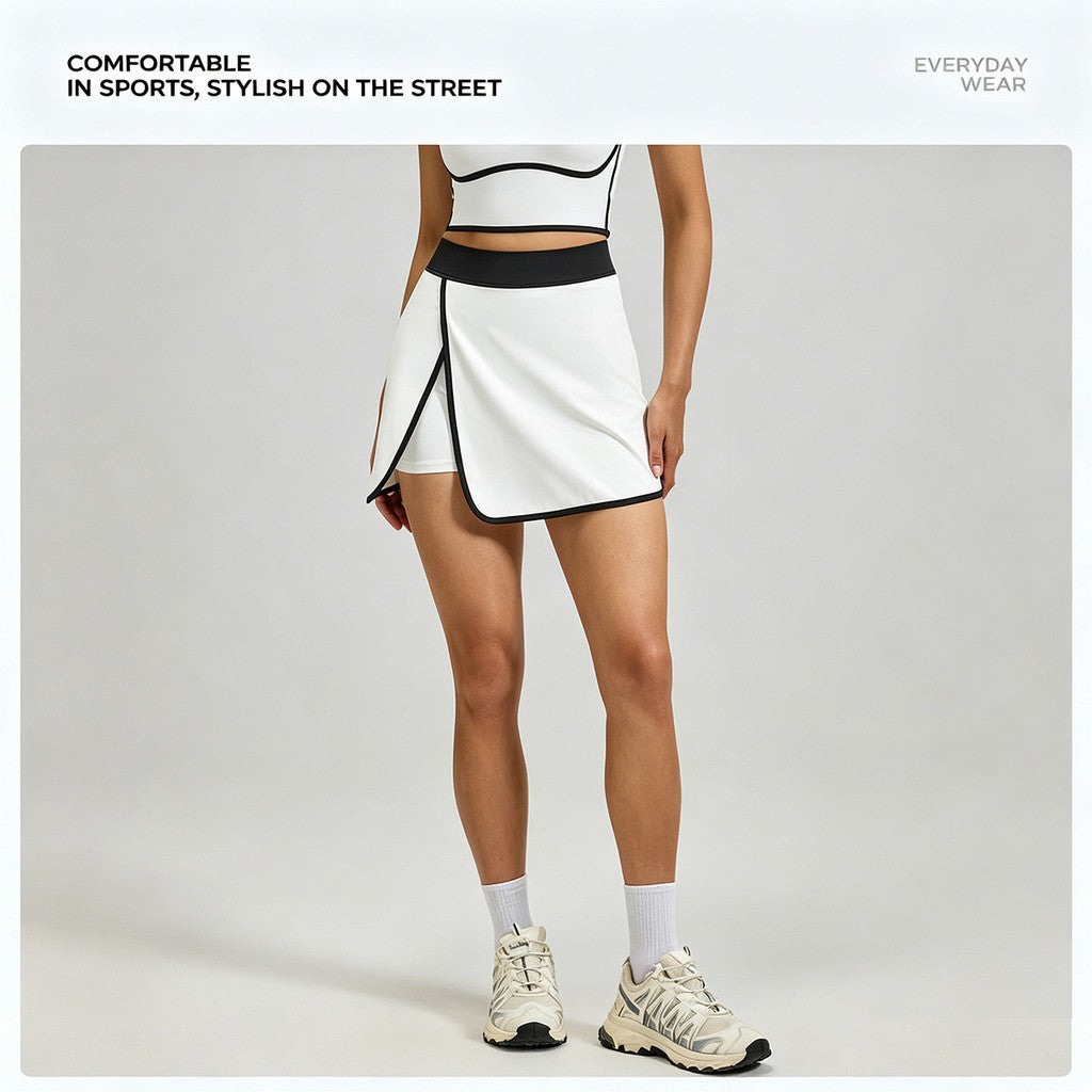 JFYOU Women's Court Performance Skirt | Built-in Shorts Athletic Skort for Golf, Tennis & Training