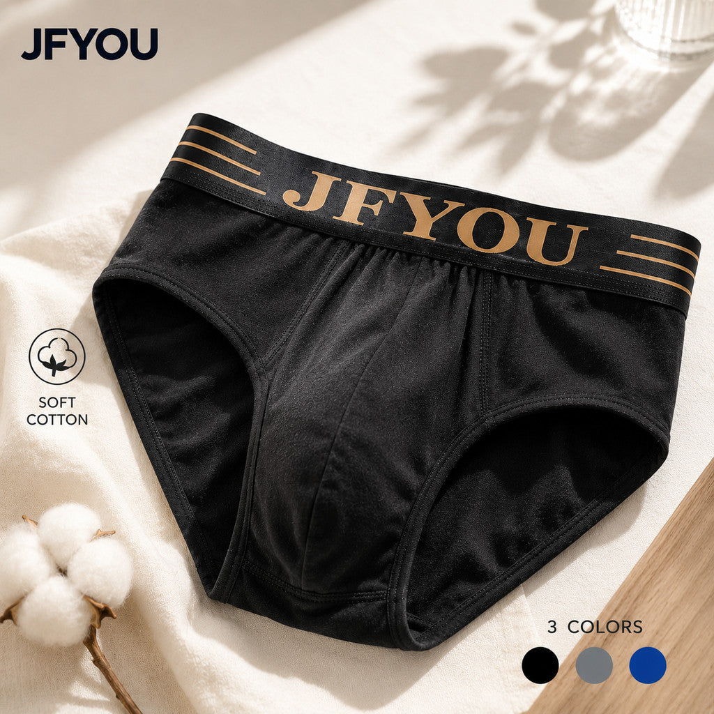JFYOU Men 3D Contour Pouch Underwear Soft Stretch Cotton Briefs Breathable Comfort Daily Panties