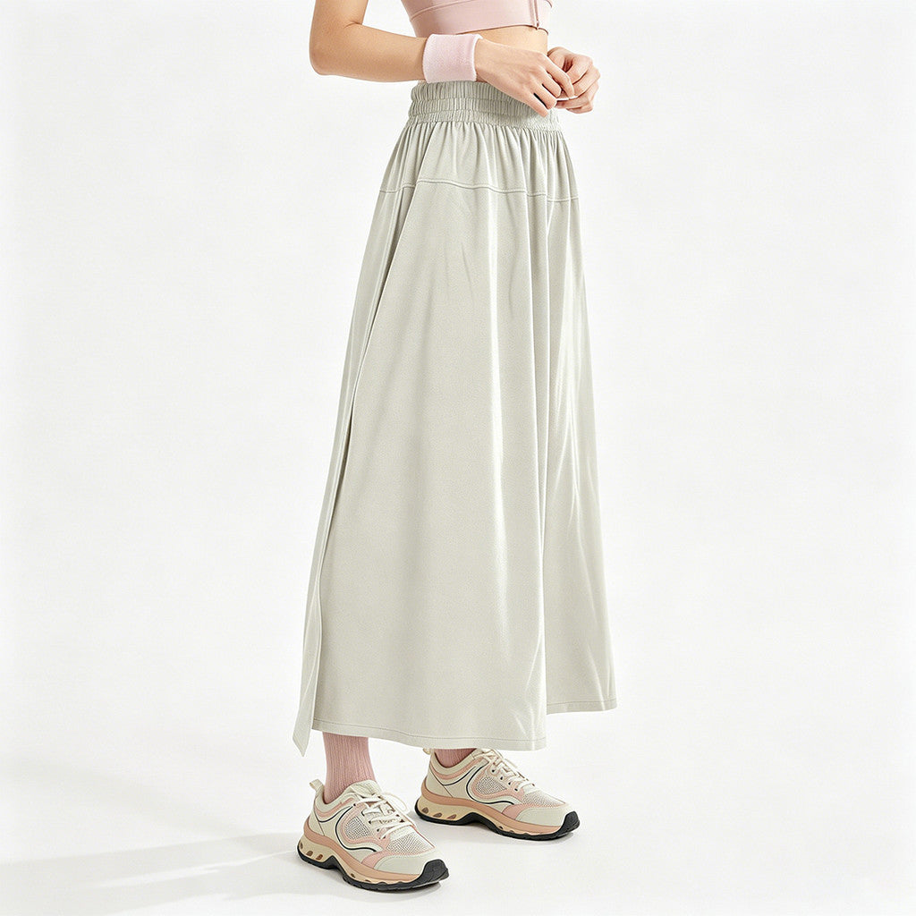 JFYOU Women's Convertible Maxi Skirt Pants | 2-Way Athleisure Wide Leg Pants