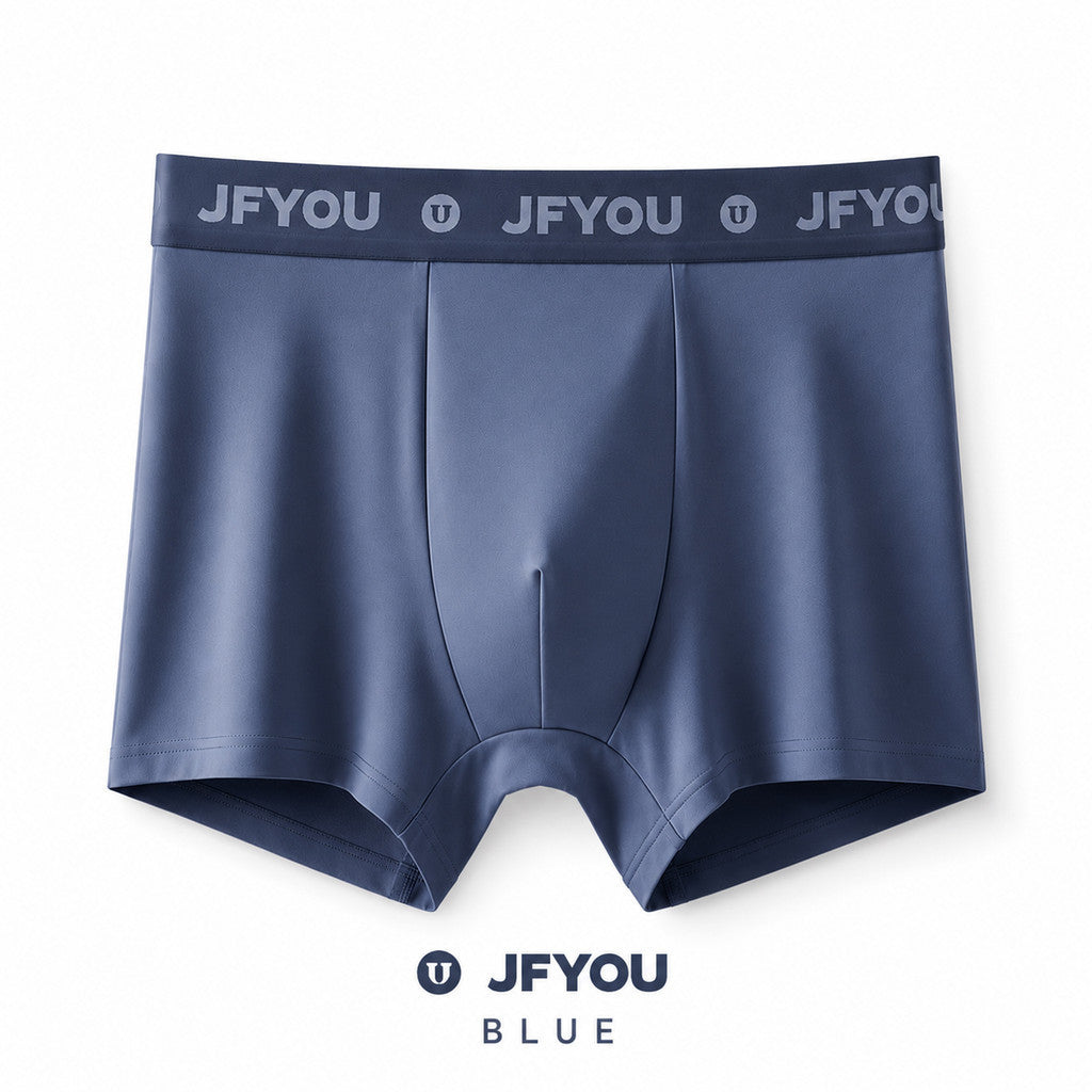 JFYOU Men's Cooling Boxer Briefs Ice Silk Underwear Quick Dry Stretch Breathable Soft Trunks