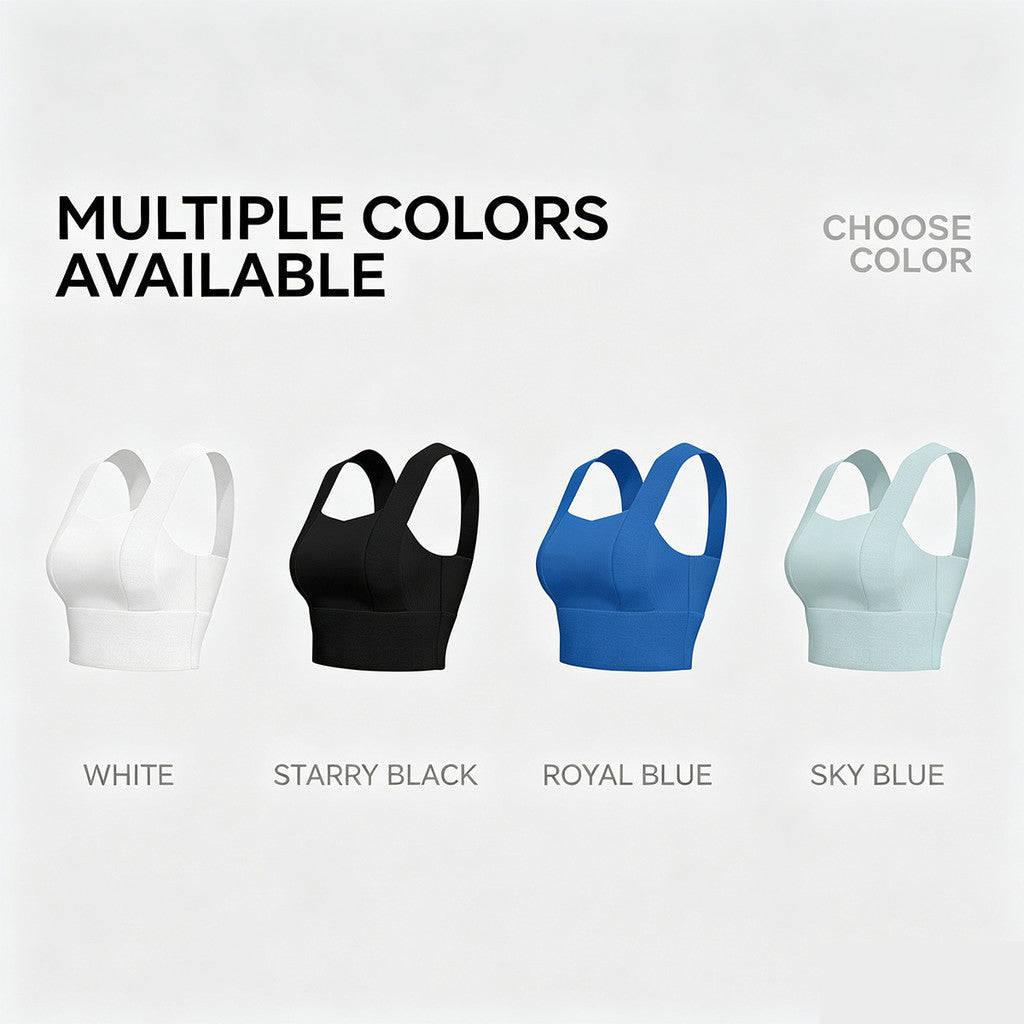 JFYOU Women's Ribbed Sports Bra | Square Neck Workout Crop Top | High Support Yoga Gym Fitness Bra
