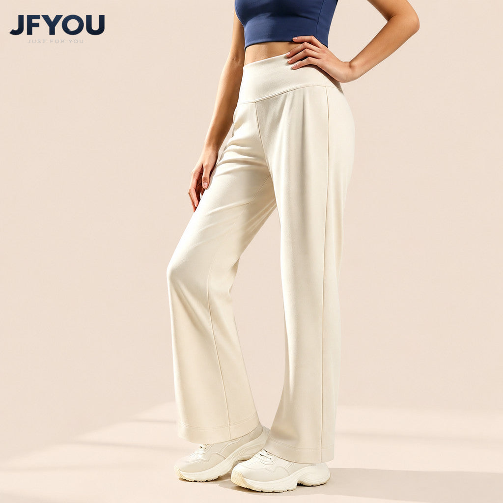 JFYOU Workout Leggings for Women Seamless Front High Waist Straight Leggings  Gym Yoga Pants
