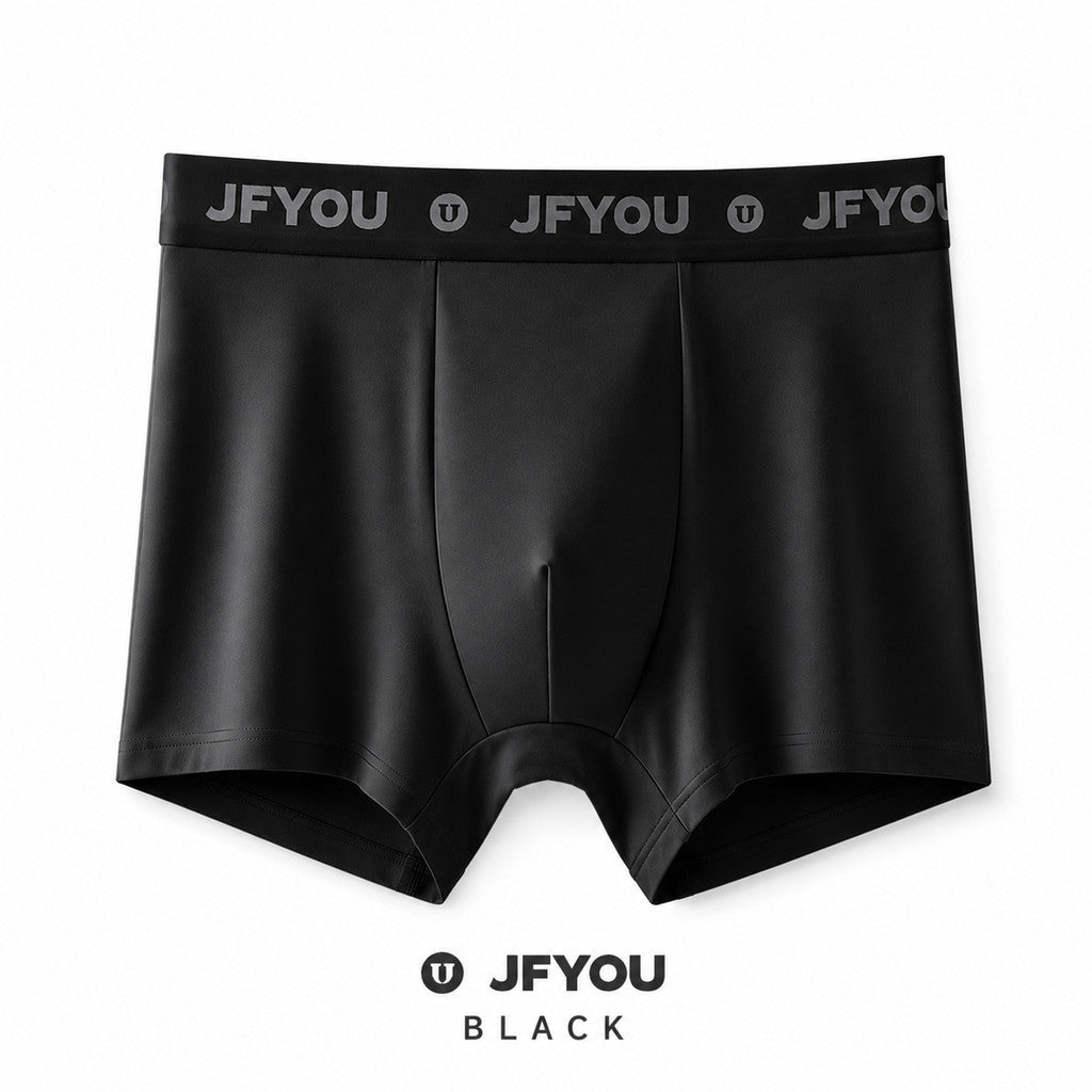 JFYOU Men's Cooling Boxer Briefs Ice Silk Underwear Quick Dry Stretch Breathable Soft Trunks